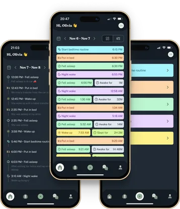mytoucan baby sleep tracking app on a phone